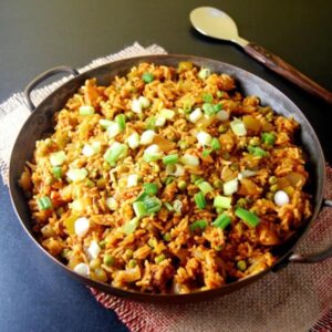 Tava Paneer Pulao w/ raita